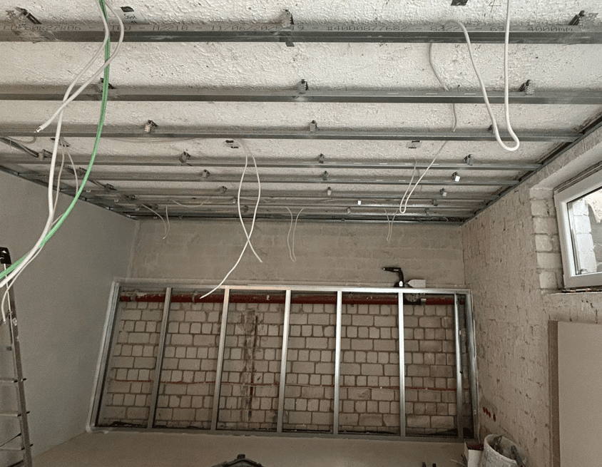 Trockenbauwände in einem Innenausbau